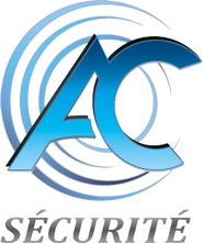 Logo AC Sécurité avec baseline noir